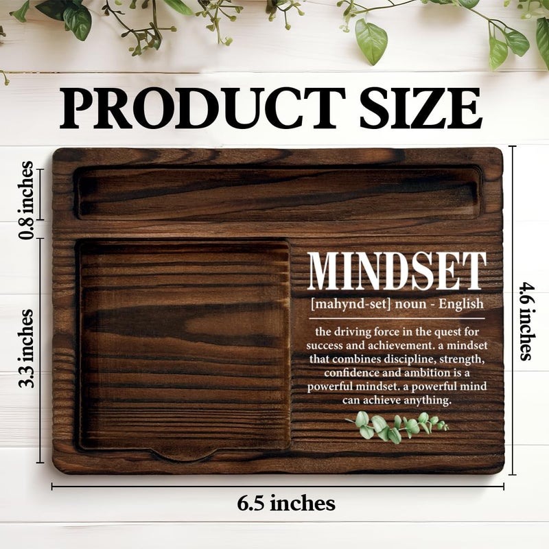 QODMGD Motivational Mindset Sticky Note Holder Inspirational Gifts for Coworkers Employees Colleagues, Mindset Definition Post It Note Dispenser for Office Cubicle Desk Decor - Image 2